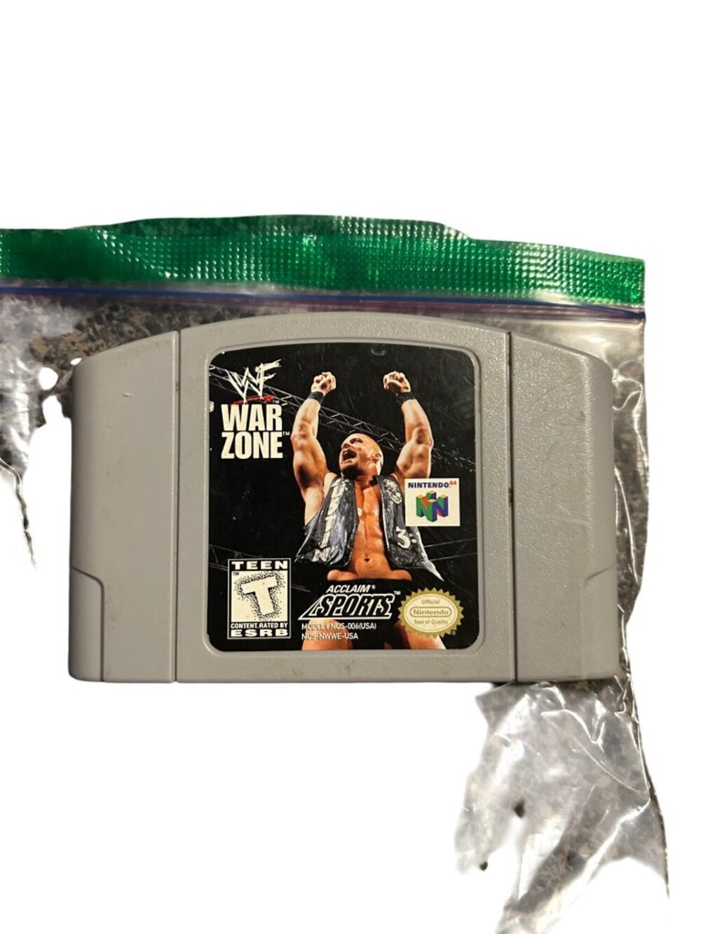 WWF War Zone Nintendo 64 Game Cartridge Rated T Acclaim Sports